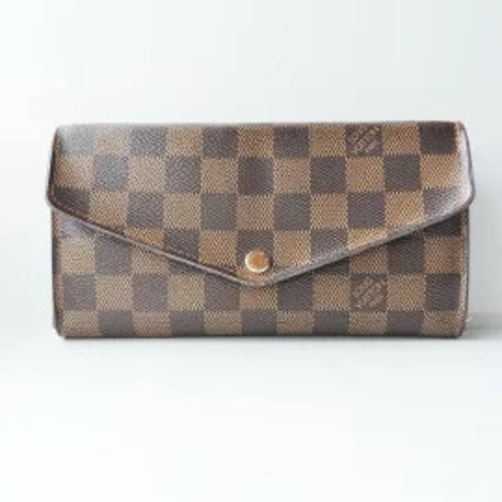 LOUIS VUITTON Portefeuille Sarah Long Wallet Marron